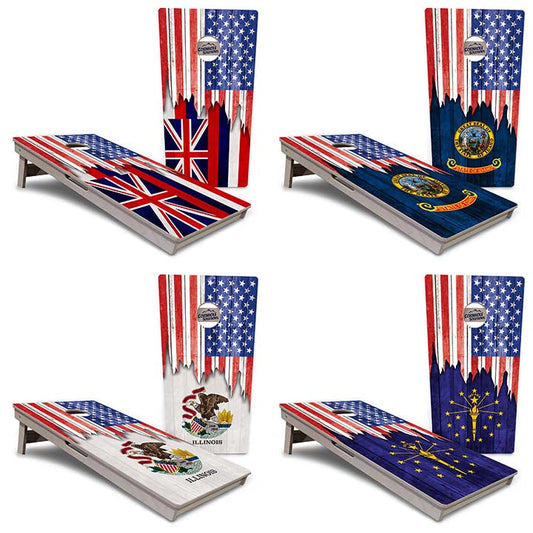 State Flags Hawaii to Maryland Cornhole Boards - Professional Tournament Series