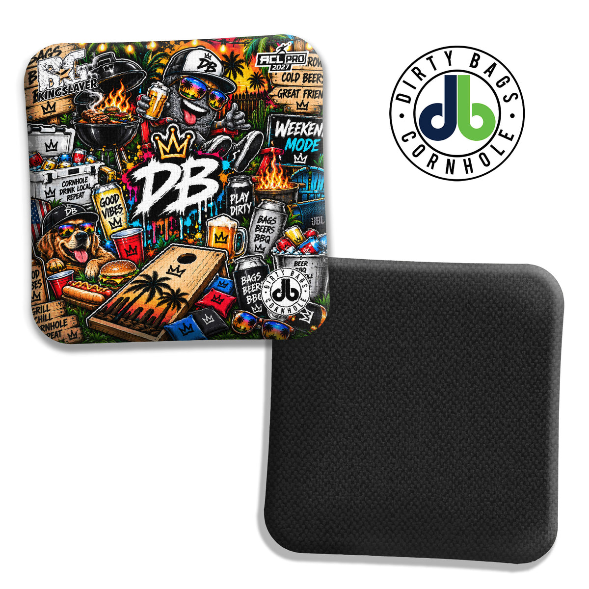 BG Cornhole Bags - Kingslayer - Sticker Bomb BBQ
