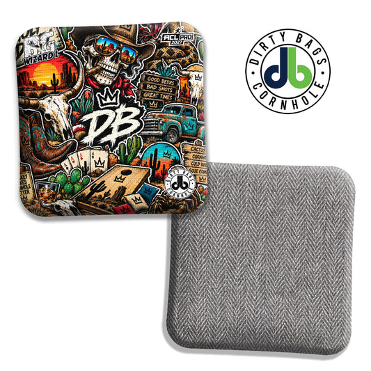 BG Sticker Bomb Desert cornhole bags