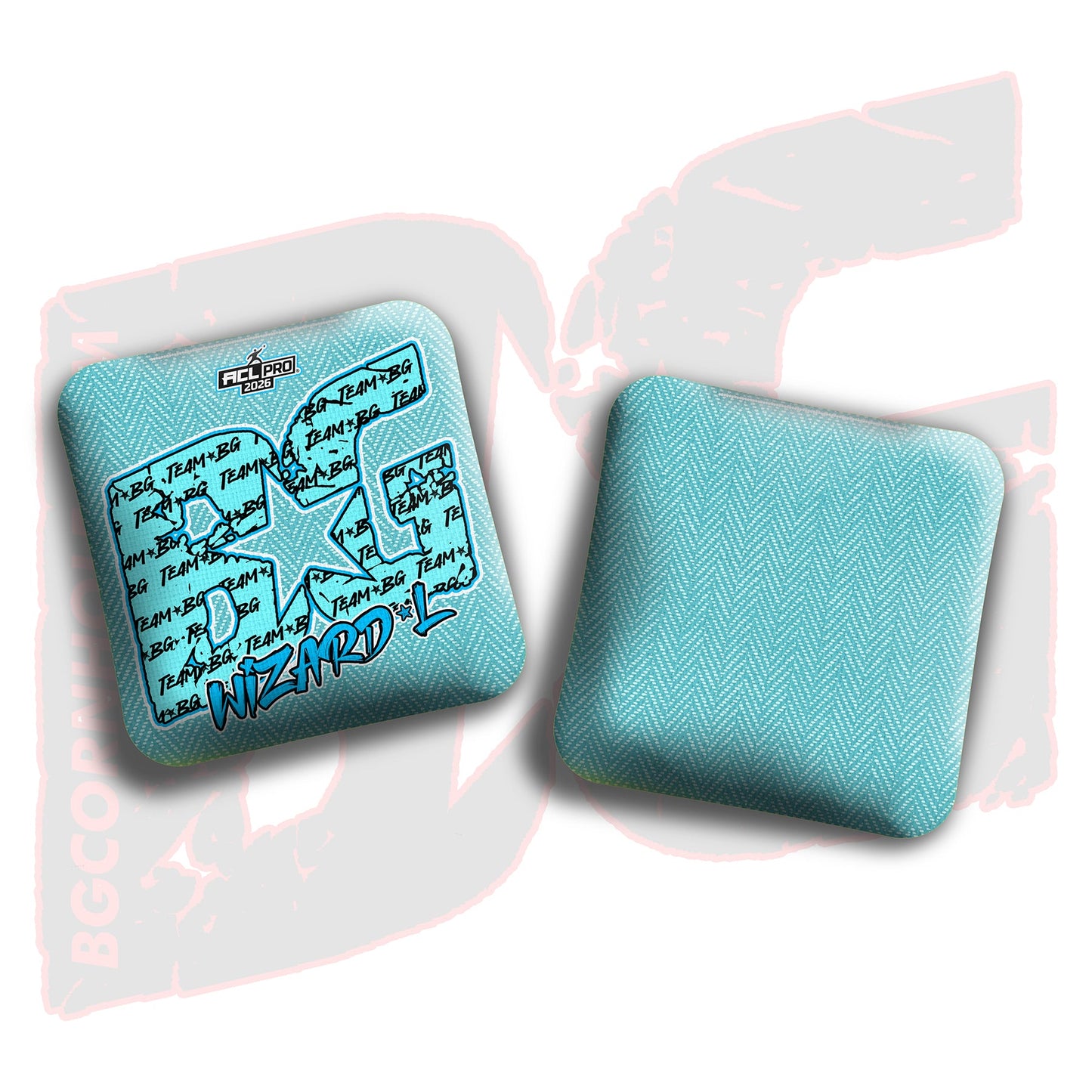 2026 BG Multiple Bag Models "Aqua Team BG" - ACL Pro Stamped Cornhole Bags - SET OF 4 BAGS