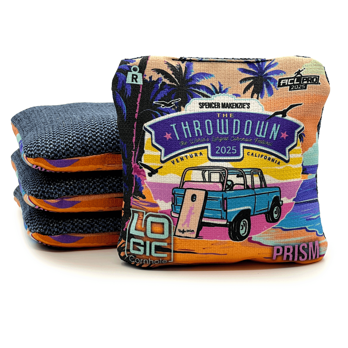 Logic Cornhole - Retro Beach - PRISM - 5/9 Speeds - ACL PRO - Official 2025 Throw Down Cornhole Festival Bags