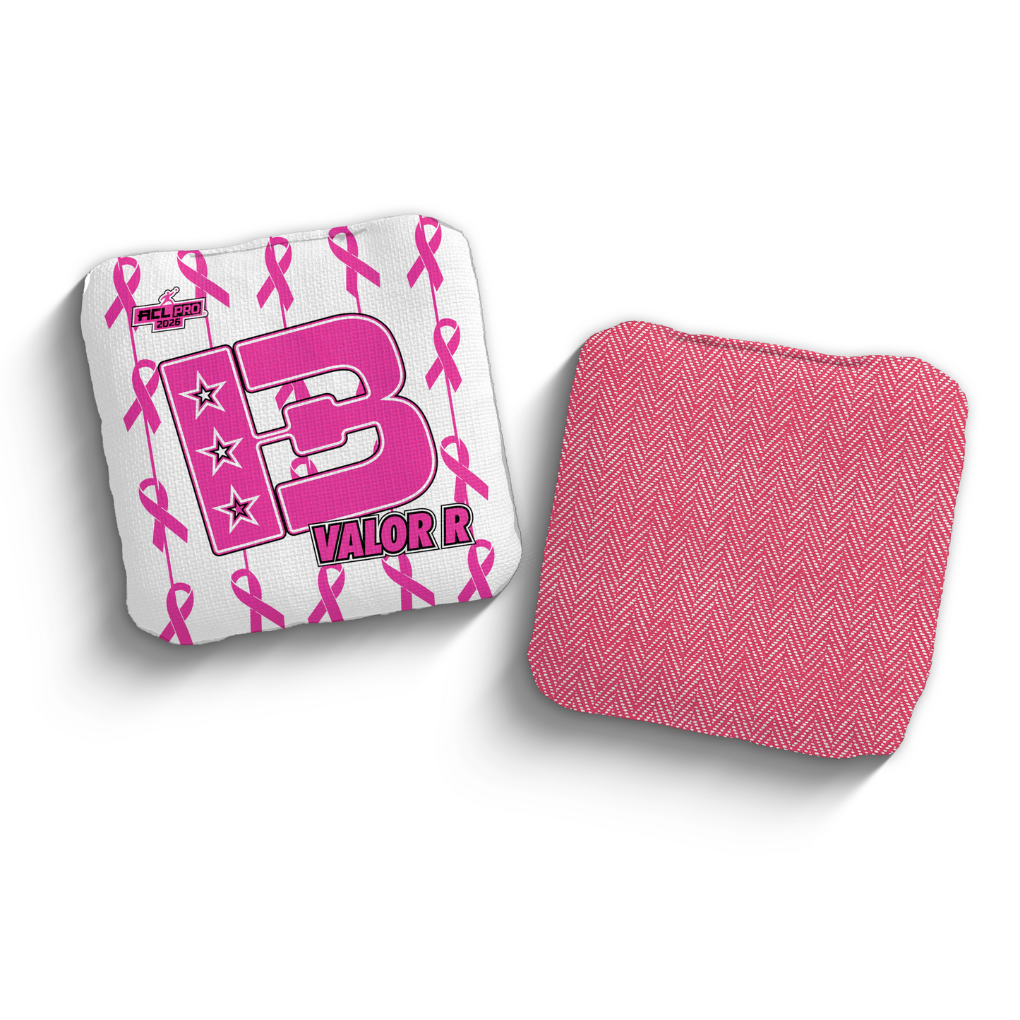 2026 Brotherhood Cornhole Valor Breast Cancer Awareness TV Edition ACL Pro Stamped Cornhole Bags