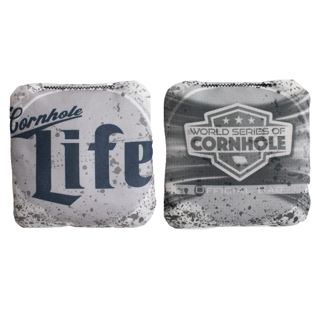 Cornhole Life Blue & White - 6 Inch Official Pro Cornhole Bags