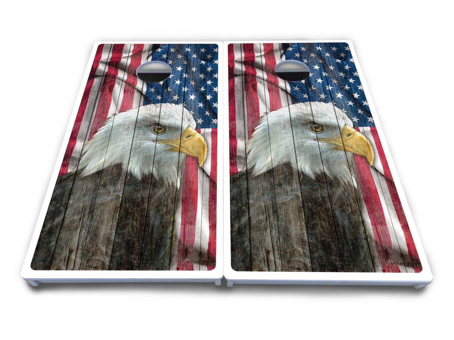 Faded Eagle Flag Cornhole Boards - All Weather Series