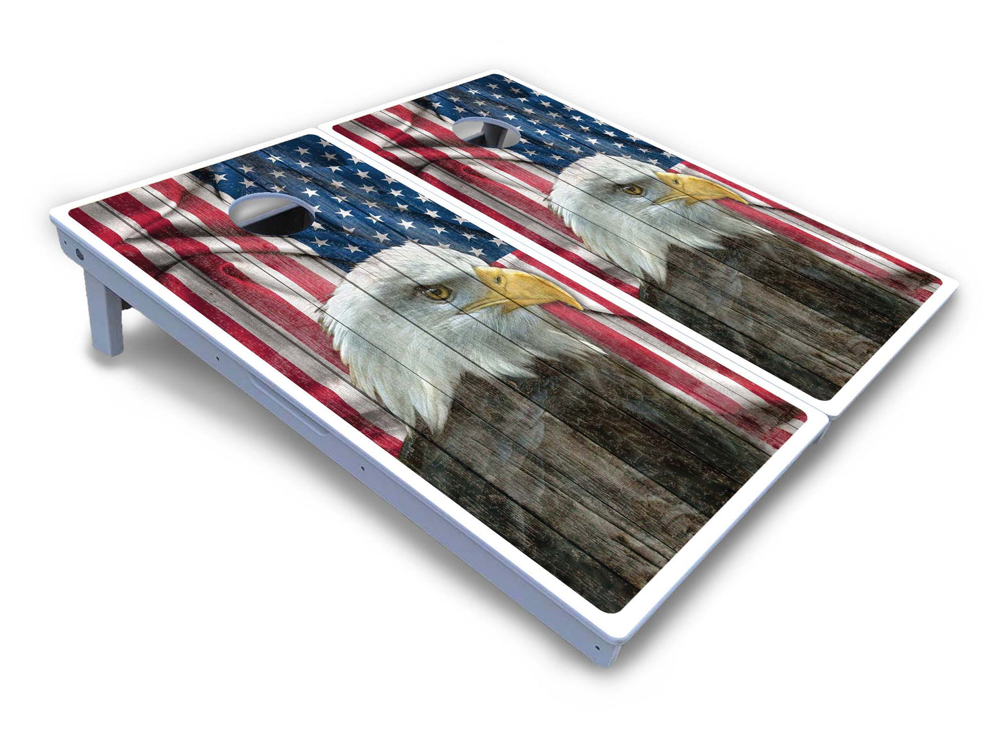 Faded Eagle Flag Cornhole Boards - All Weather Series