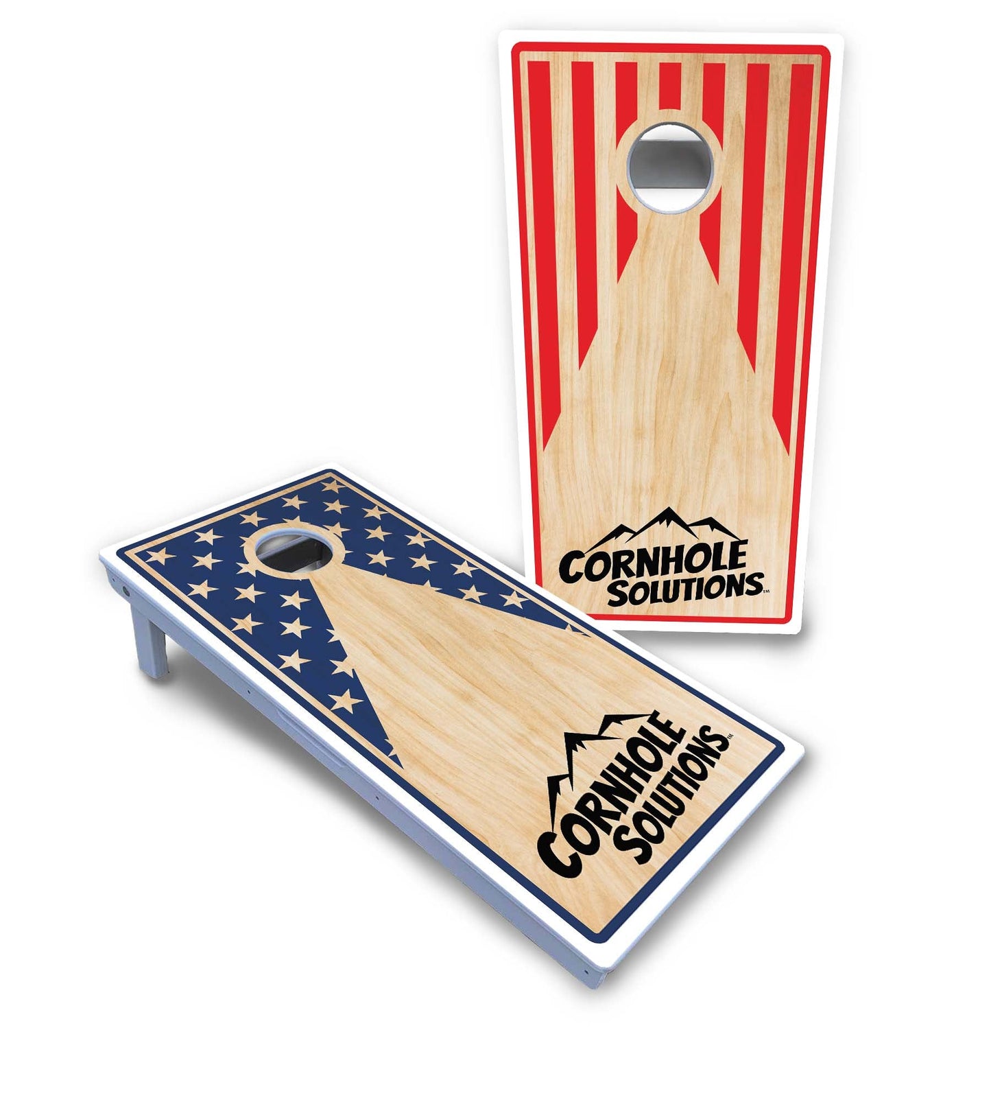 Stars & Stripes CS Logo Cornhole Boards - All Weather Series