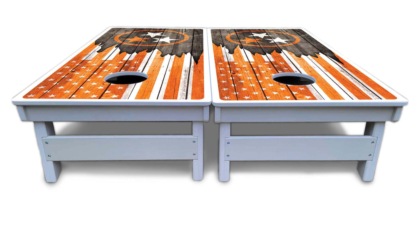 TN/USA Orange Flag Cornhole Boards - All Weather Series