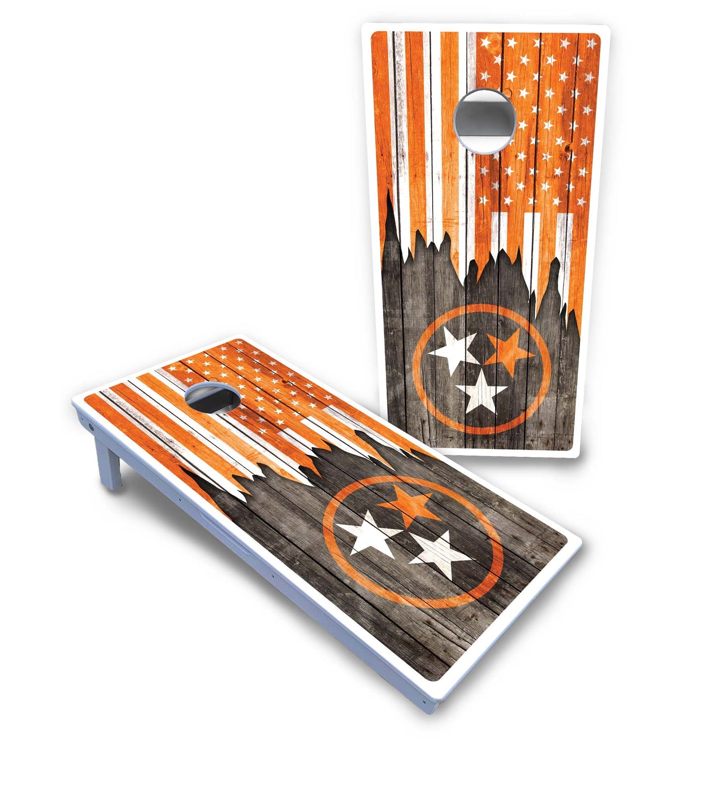 TN/USA Orange Flag Cornhole Boards - All Weather Series