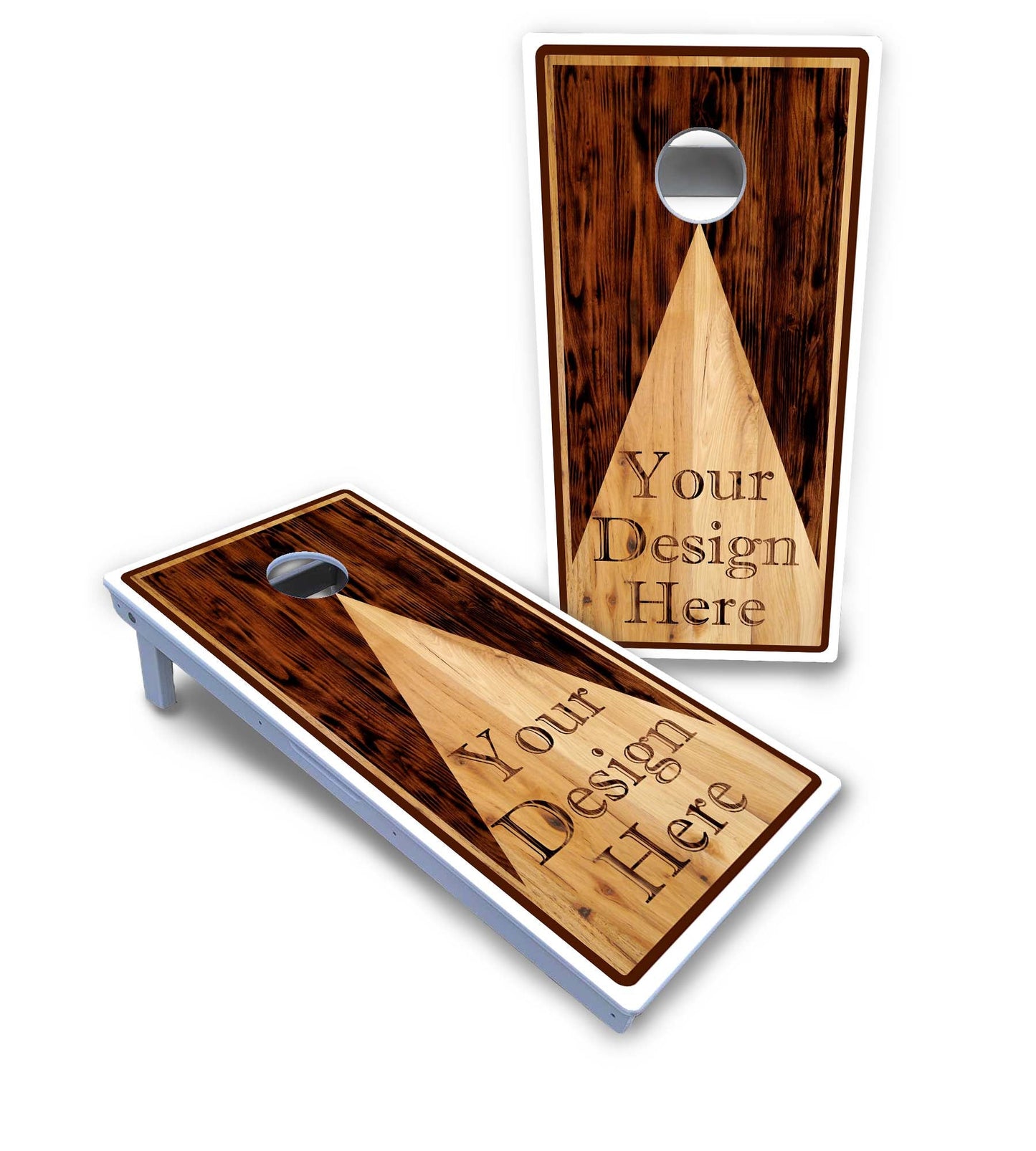 Custom Wooden Triangle Cornhole Boards - All Weather Series - Free Shipping!