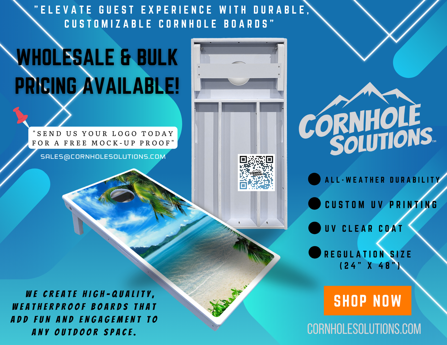 Custom Cornhole Boards - All Weather Series - Free Shipping!