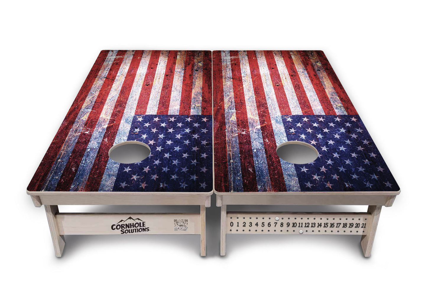 Weathered Flag Cornhole Boards - Professional Tournament Series