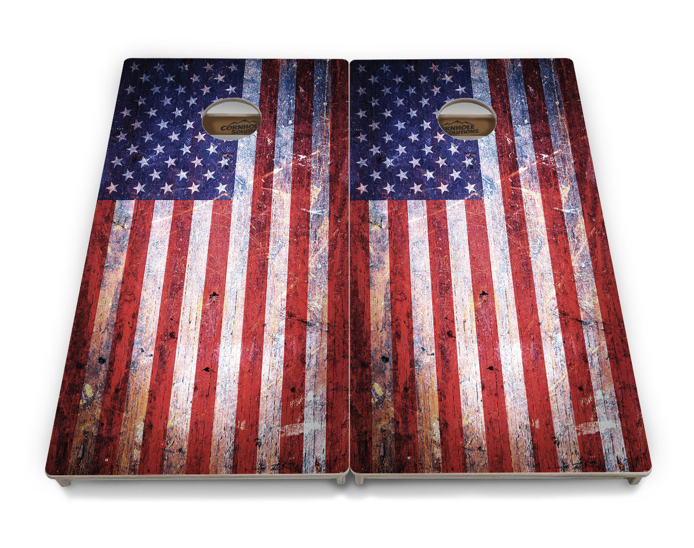 Weathered Flag Cornhole Boards - Professional Tournament Series