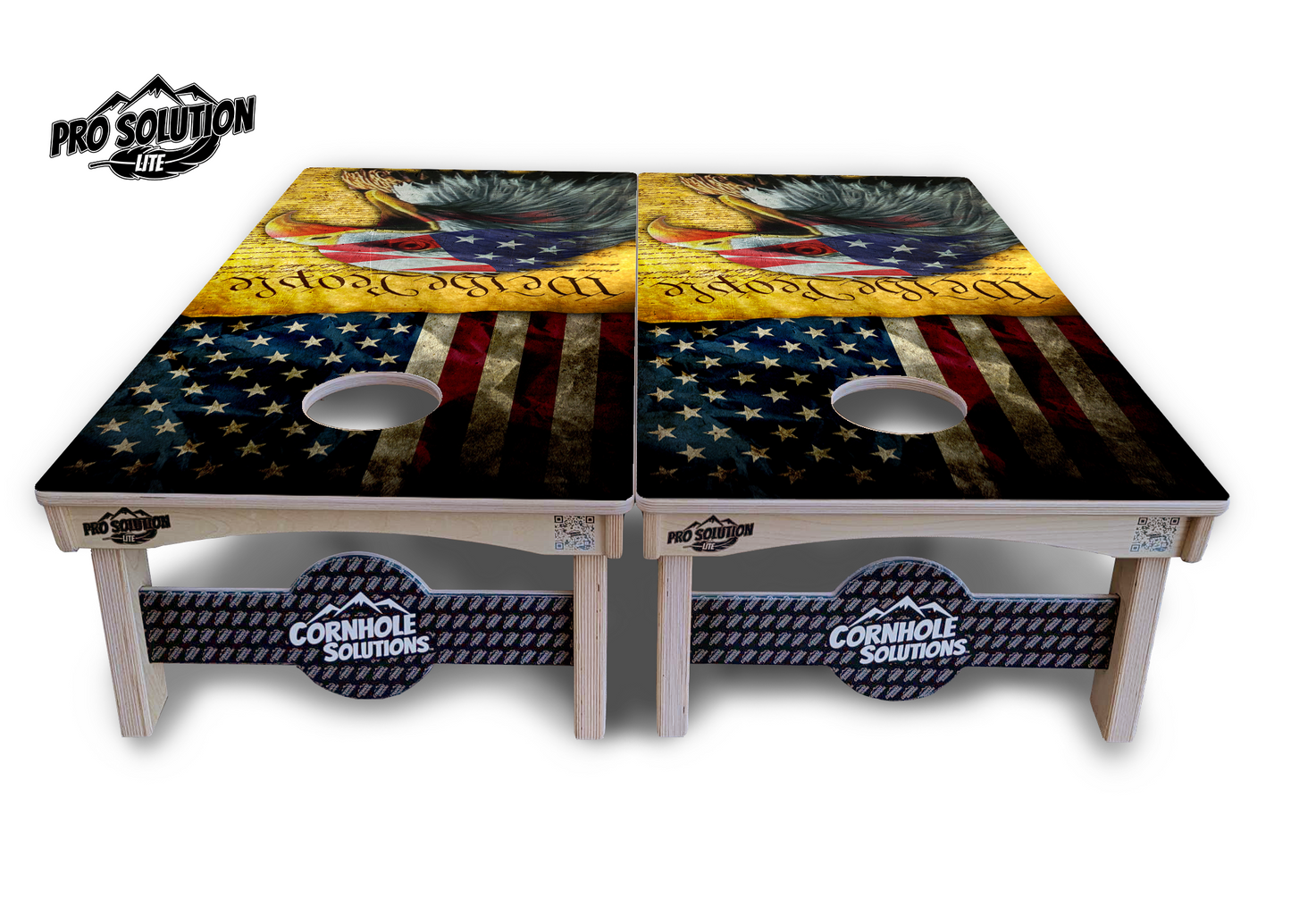 We The People Eagle Cornhole Boards - Pro Solution Lite Series