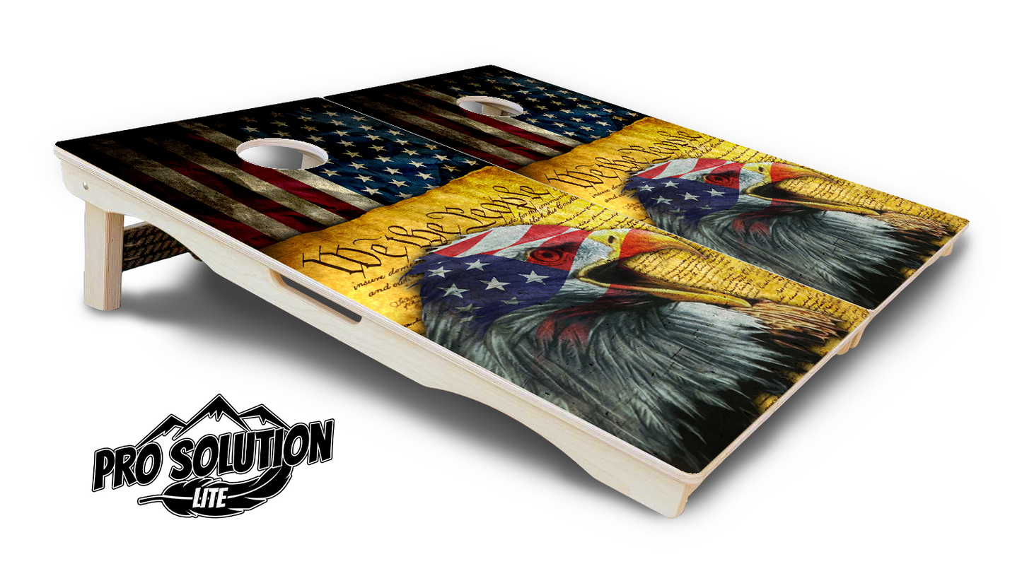 We The People Eagle Cornhole Boards - Pro Solution Lite Series