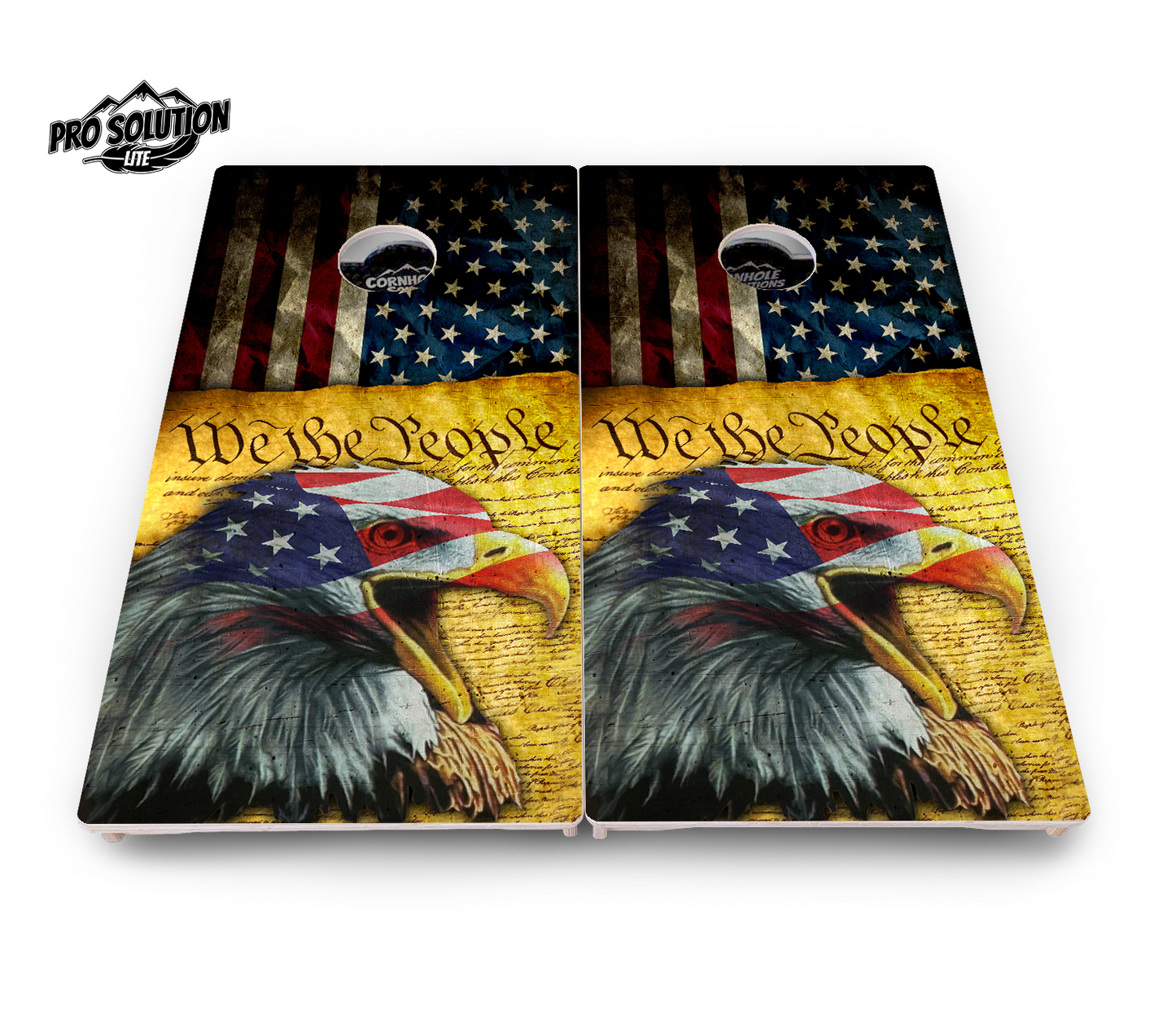 We The People Eagle Cornhole Boards - Pro Solution Lite Series