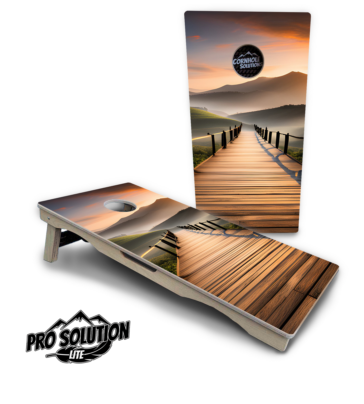 Wooden Bridge Cornhole Boards - Pro Solution Lite Series