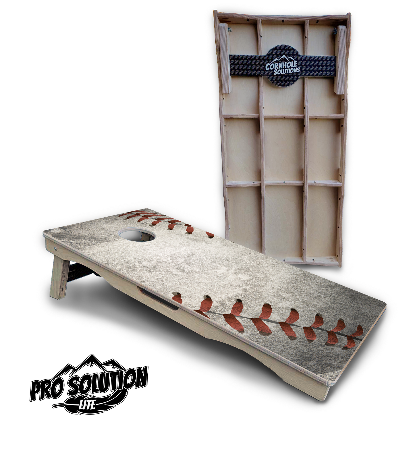 Worn Baseball Cornhole Boards - Pro Solution Lite Series