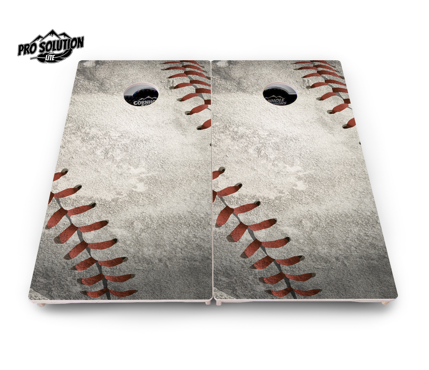 Worn Baseball Cornhole Boards - Pro Solution Lite Series