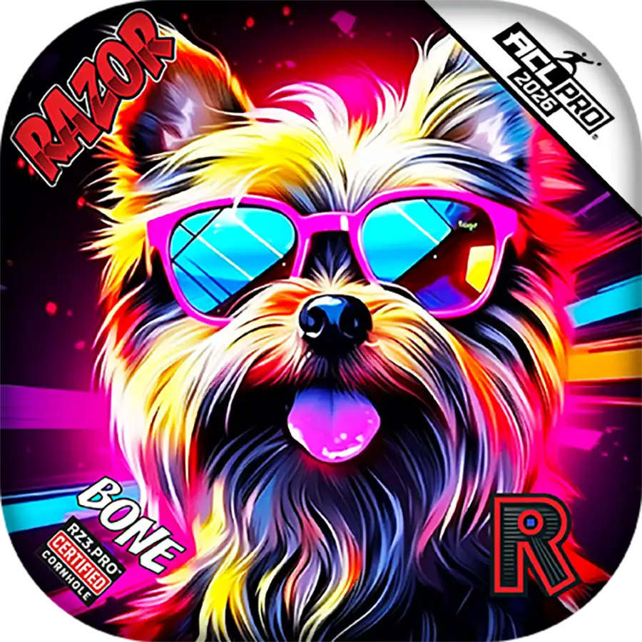 Bone | Yorkie | ACL PRO Razor Cornhole Bags