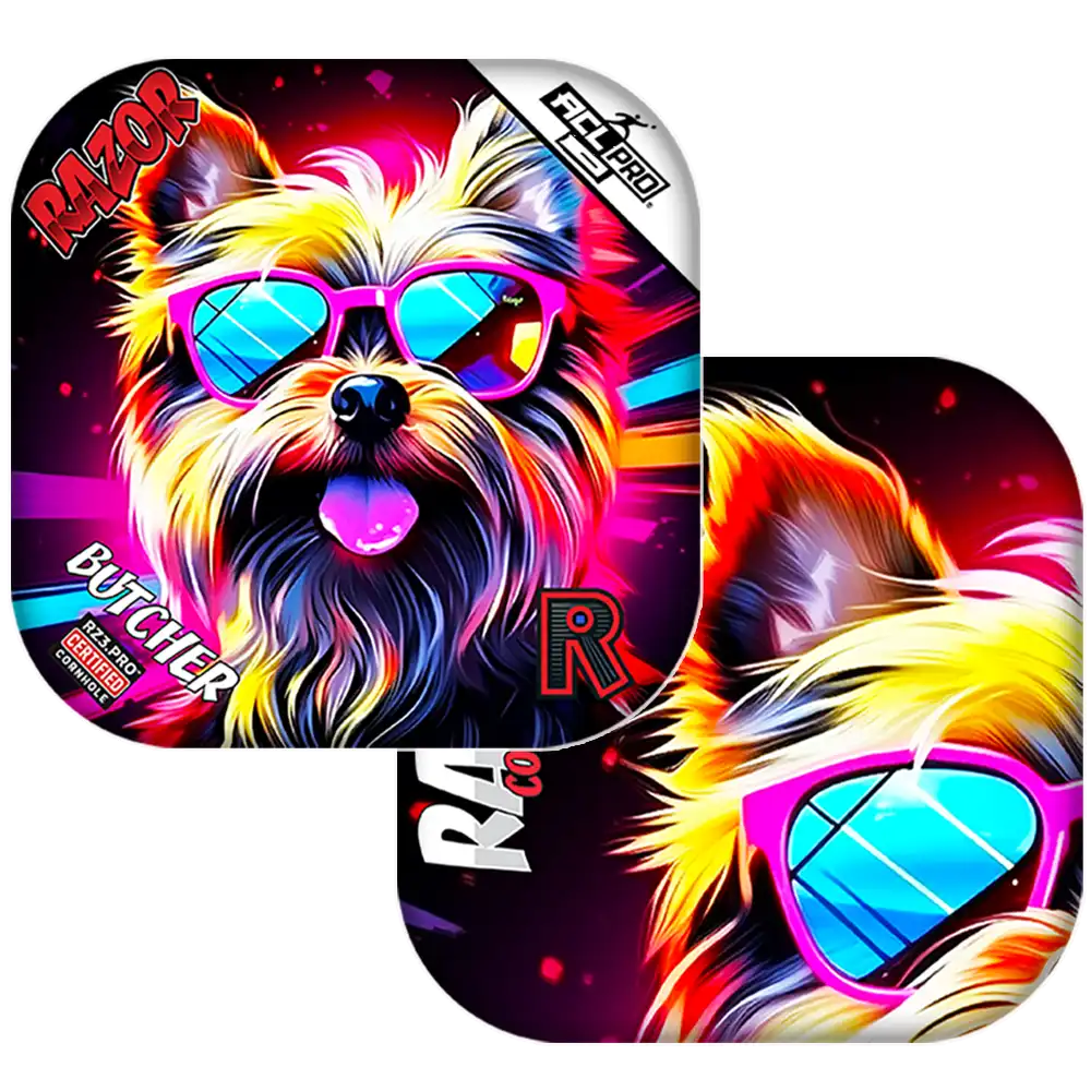 Butcher | Yorkie | ACL PRO Razor Cornhole Bags