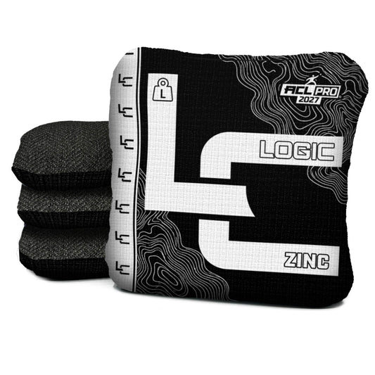 Contour Black White Cornhole Bags - Multiple Series - Set of 4