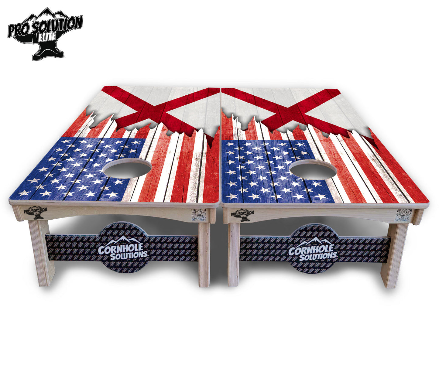 State Flag Designs Alabama to Georgia Cornhole Boards - Pro Solution Elite Series