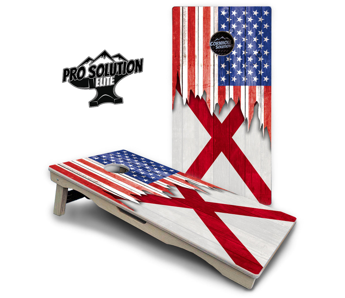 State Flag Designs Alabama to Georgia Cornhole Boards - Pro Solution Elite Series