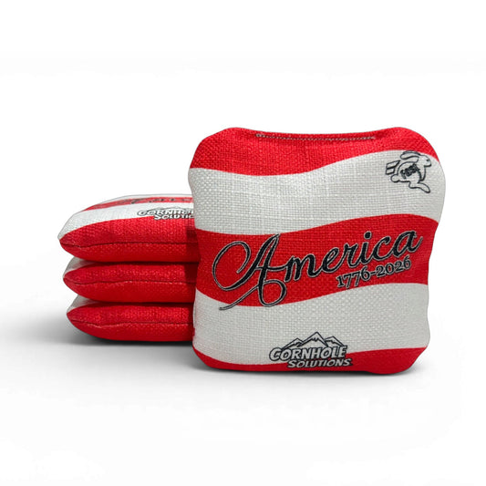 America Stars & Stripes - Pro Style REC Cornhole Bags – Regulation 6"x6" – Full Set of 8