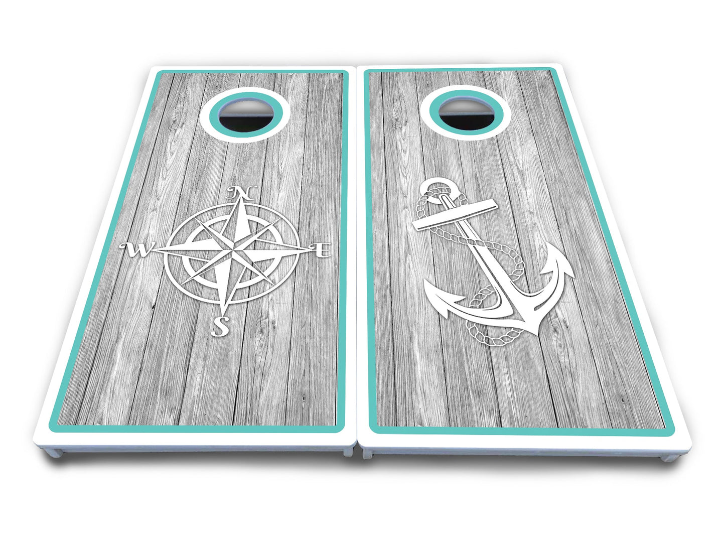 Anchor & Compass Cornhole Boards - All Weather Series