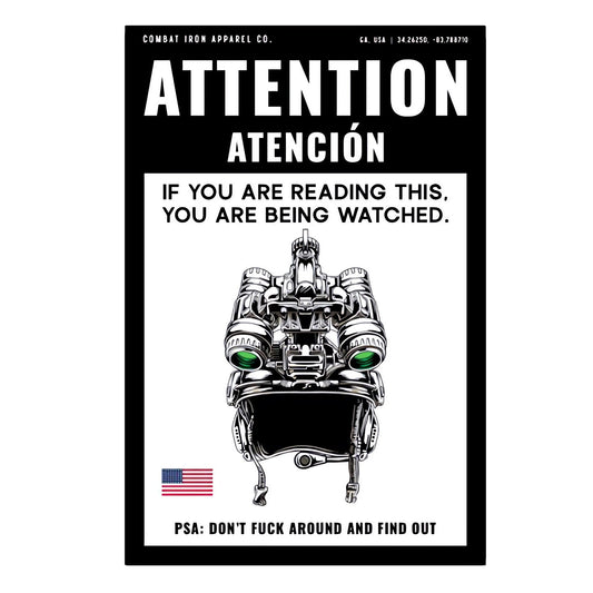 Attention You Are Being Watched Decal Sticker