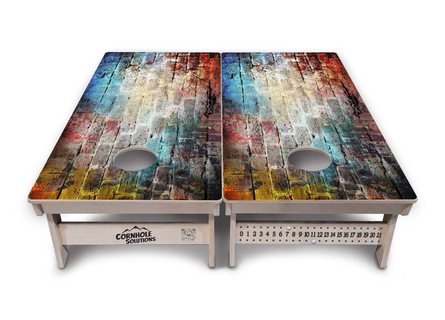 Colorful Brick Cornhole Boards - Professional Tournament Series