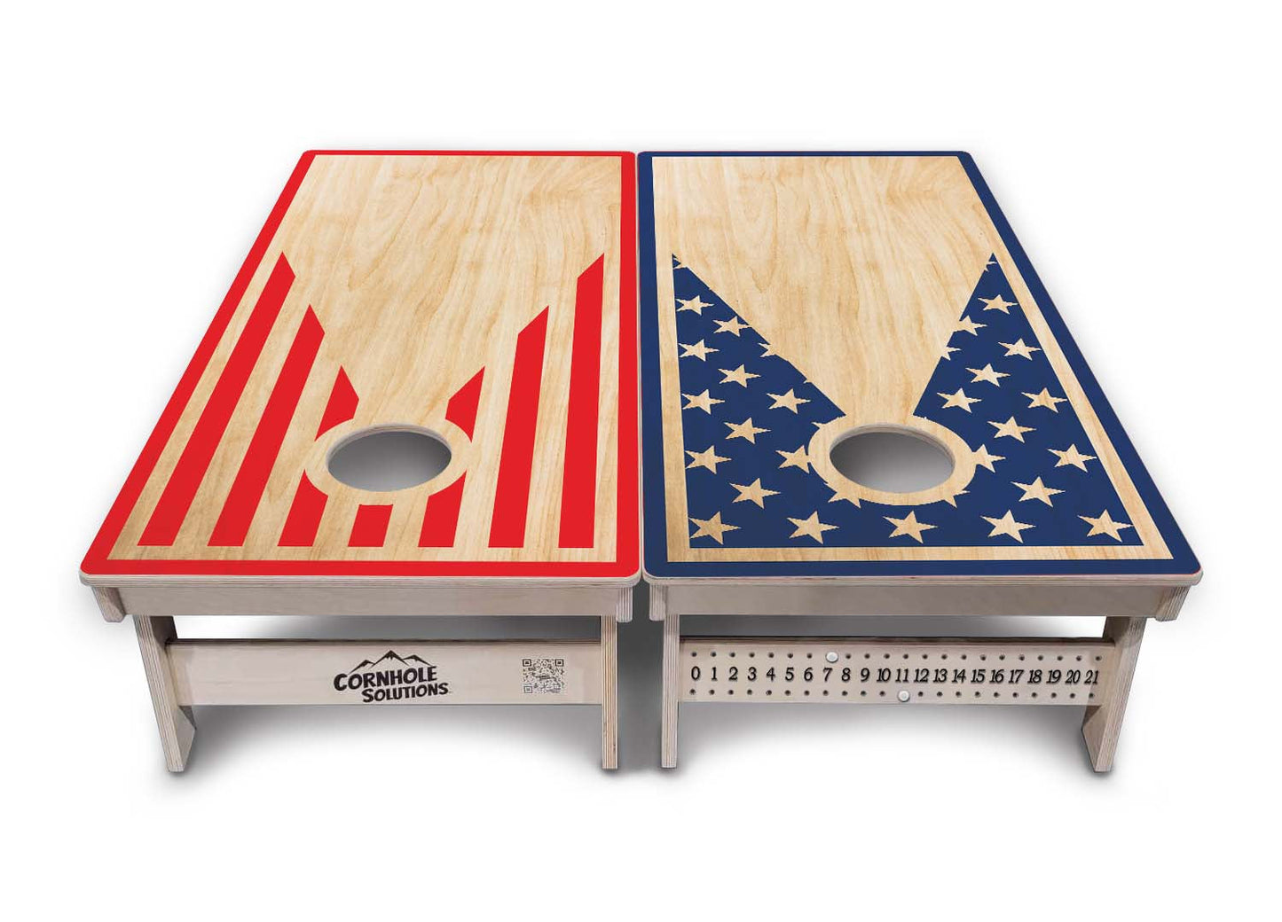 Stars & Stripes Keyhole Cornhole Boards - Professional Tournament Series