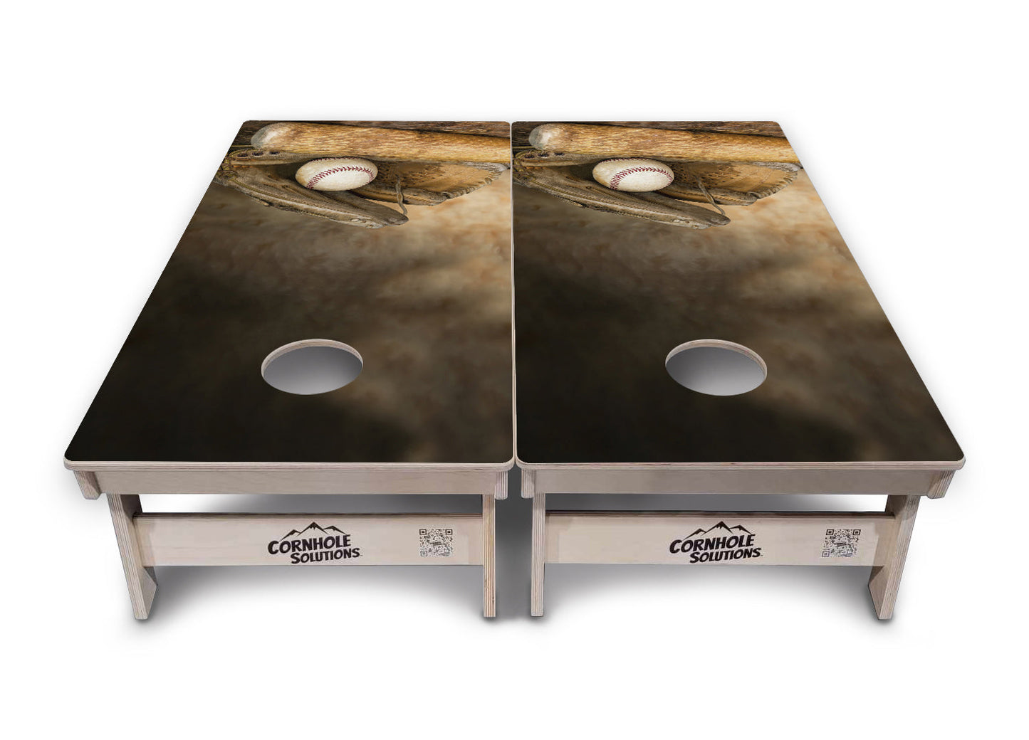 Worn Baseball Cornhole Boards - Professional Tournament Series