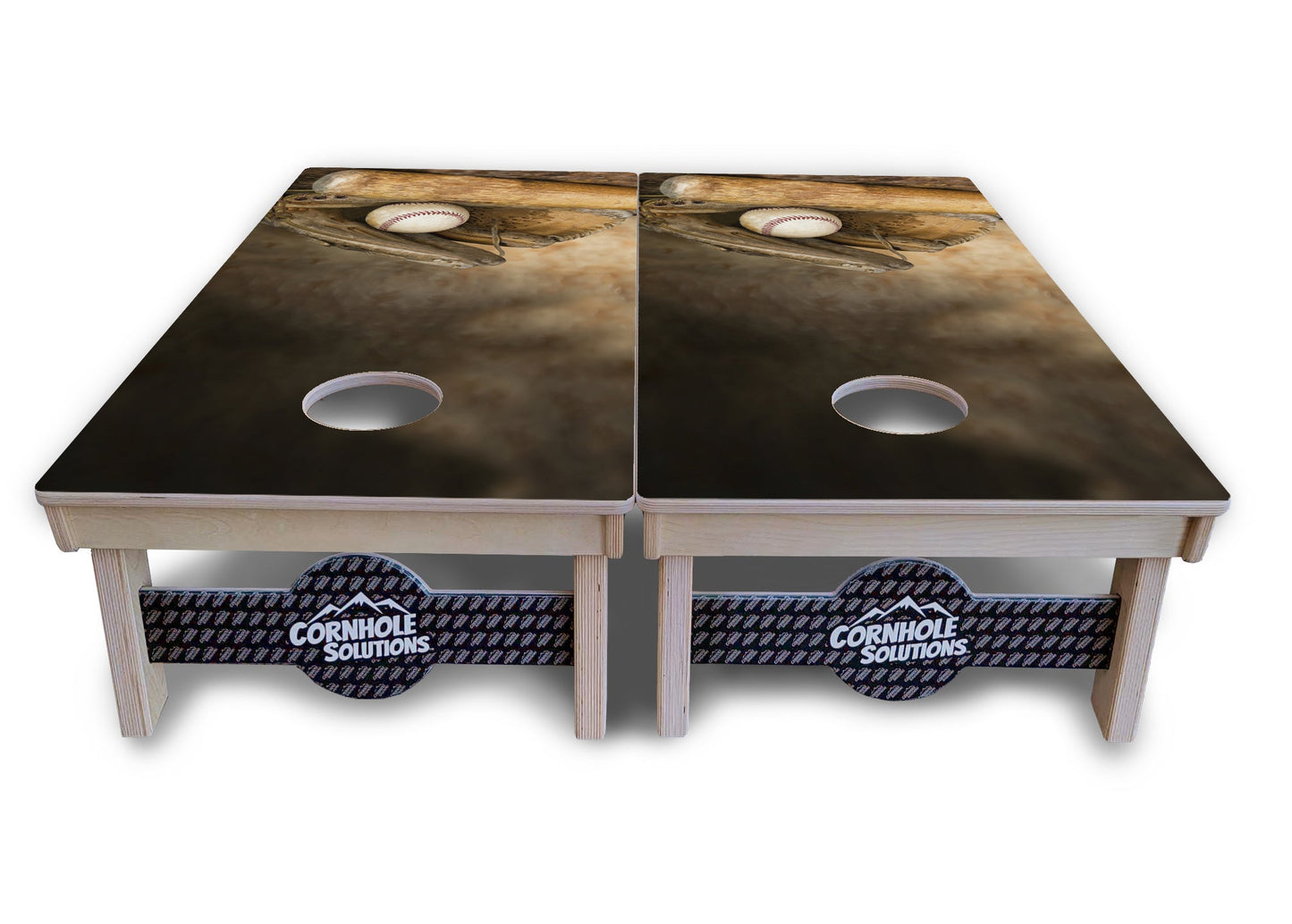 Worn Baseball Cornhole Boards - Professional Tournament Series