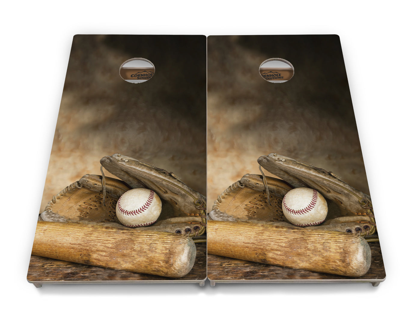 Worn Baseball Cornhole Boards - Professional Tournament Series
