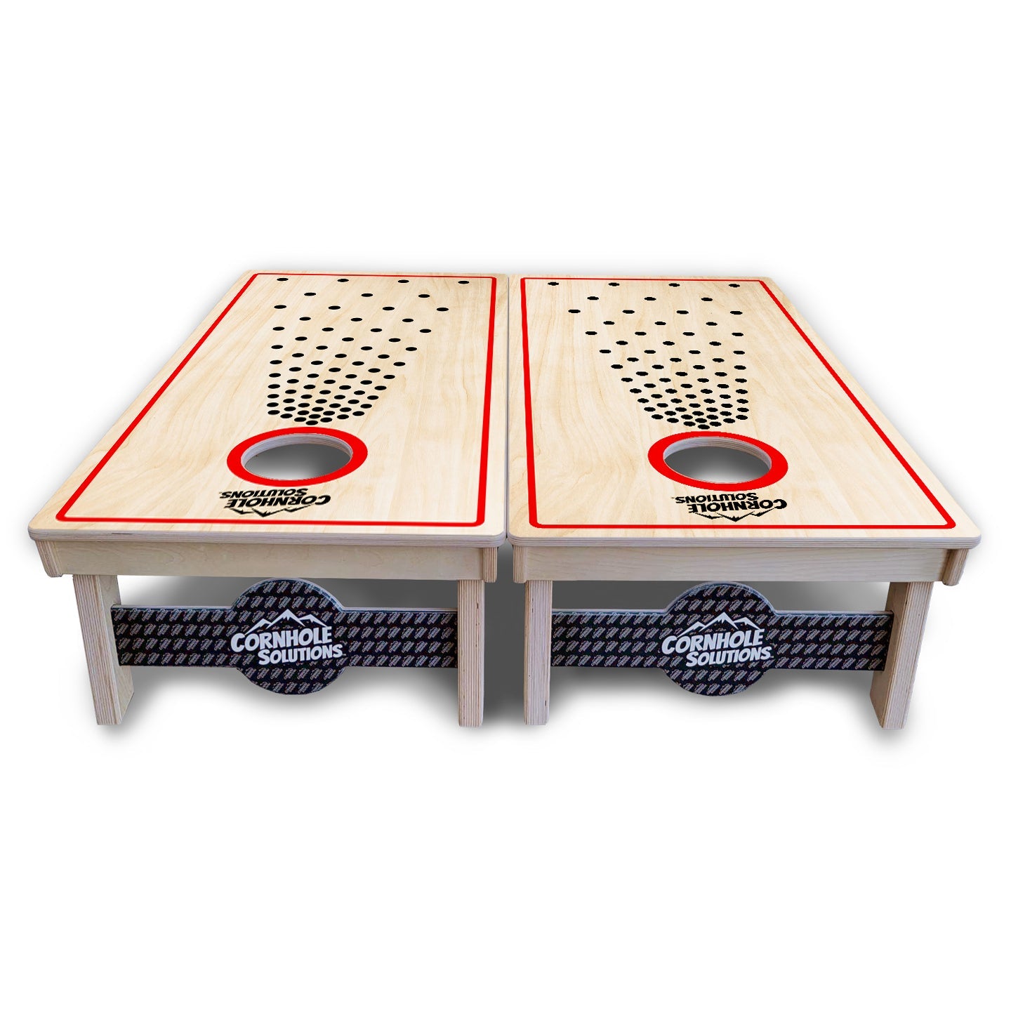 Pop Dots Black Cornhole Boards - Professional Tournament Series