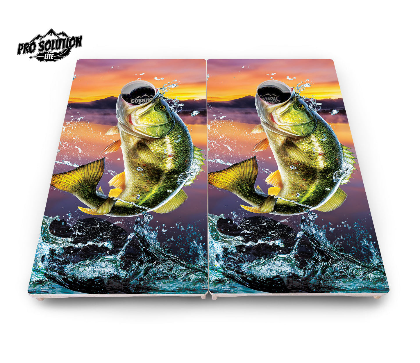 Bass Hole Cornhole Boards - Pro Solution Lite Series