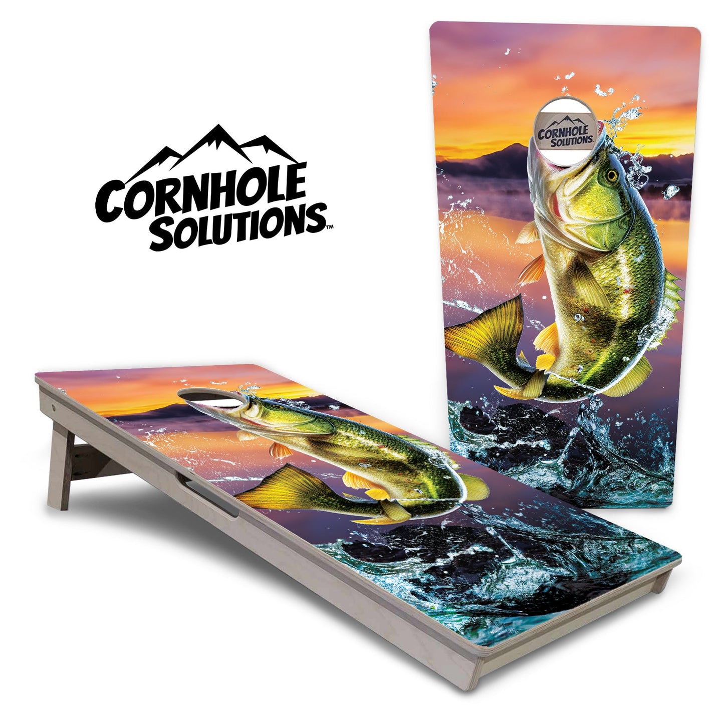 Bass Hole Cornhole Boards - Professional Tournament Series