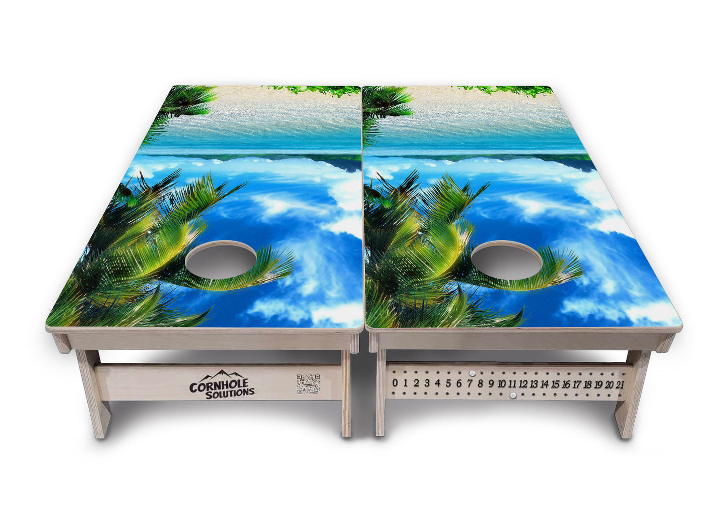 Beach Mountain Scene Cornhole Boards - Professional Tournament Series
