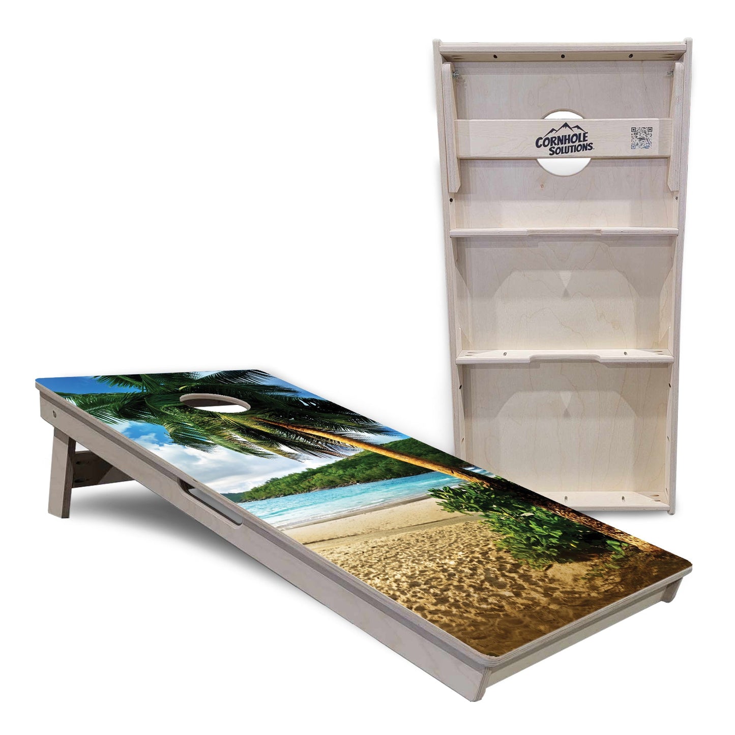 Beach Scene Cornhole Boards - Professional Tournament Series