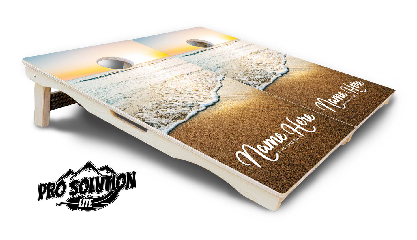 Beach Sunset Cornhole Boards - Pro Solution Lite Series
