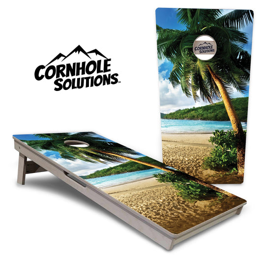 Beach Scene Cornhole Boards - Professional Tournament Series