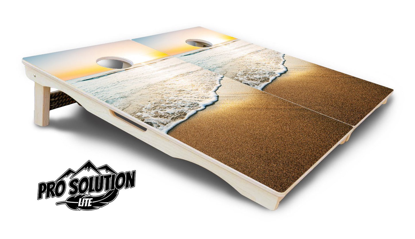 Beach Sunset Cornhole Boards - Pro Solution Lite Series