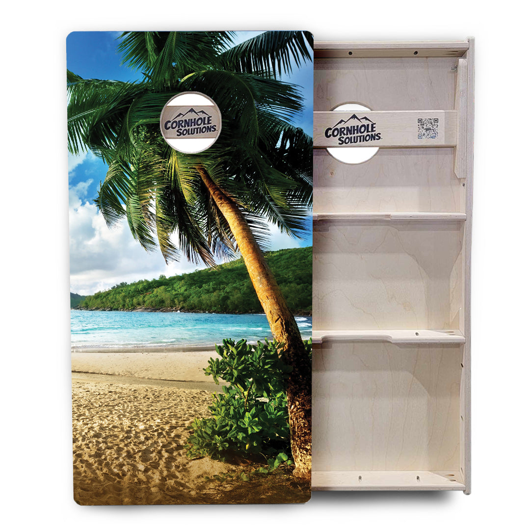 Beach Scene Cornhole Boards - Professional Tournament Series