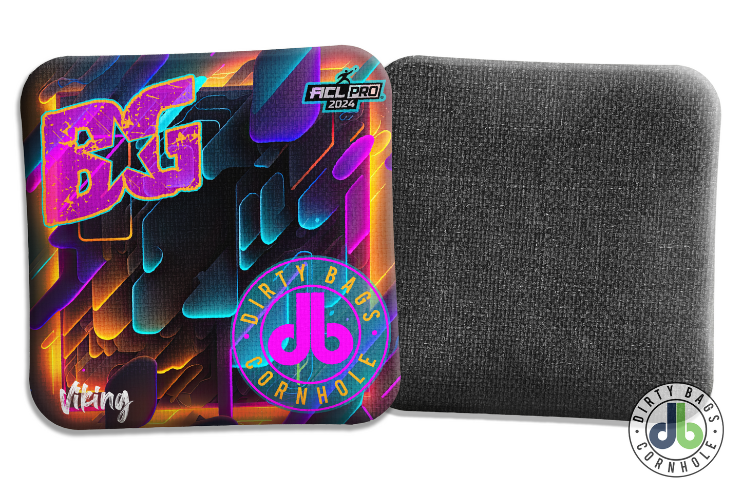 BG Cornhole Viking - Neon Abstract