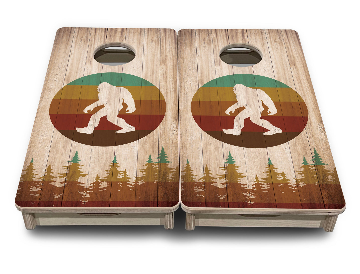Bigfoot Circle - Mini or Vacation Size Cornhole Boards