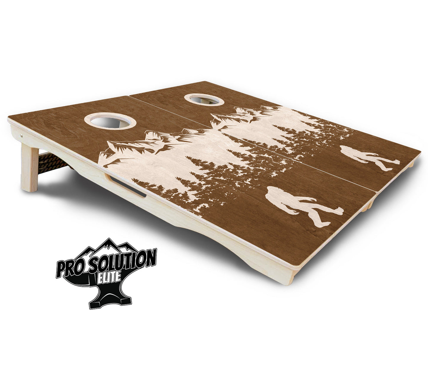 Bigfoot Mountain Scene Cornhole Boards - Pro Solution Elite Series