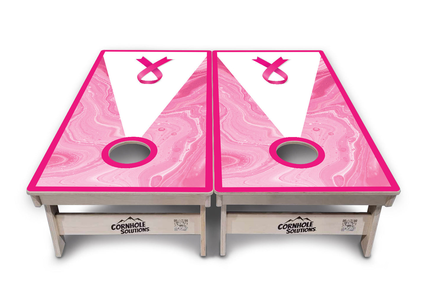 Cancer Awareness Breast Cornhole Boards - Professional Tournament Series