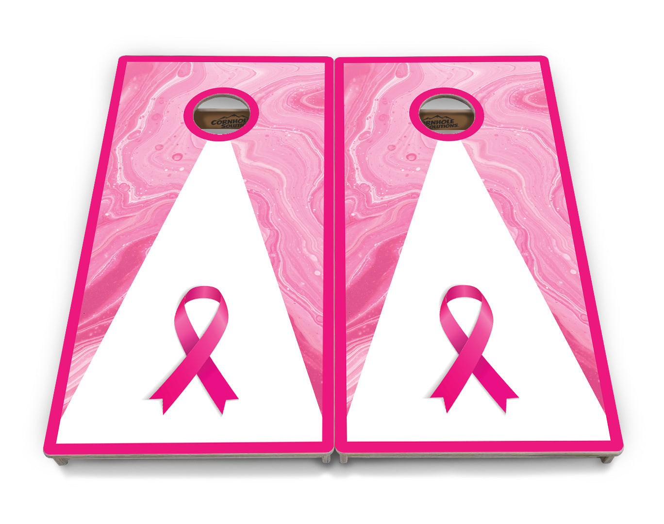 Cancer Awareness Breast Cornhole Boards - Professional Tournament Series