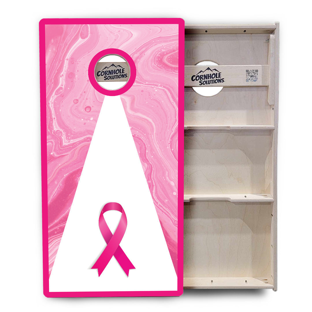 Cancer Awareness Breast Cornhole Boards - Professional Tournament Series